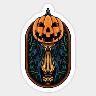 Pumpkin Scare Crow Sticker